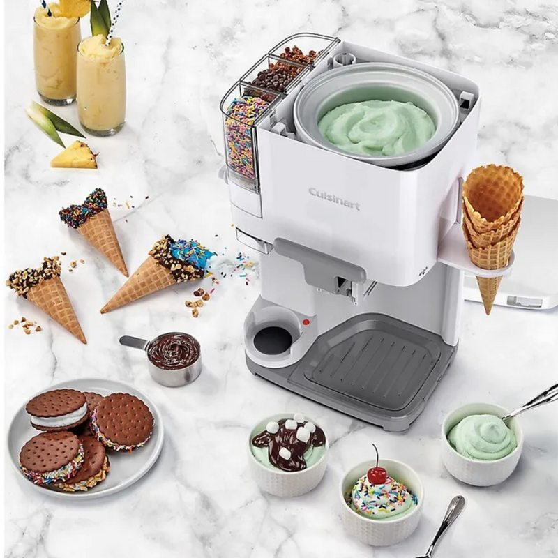 Máquina de Sorvete e Gelato Cuisinart 2.5 Litros + Brinde Livro com 60 Receitas de Gelato Italiano (QUEIMA DE ESTOQUE)