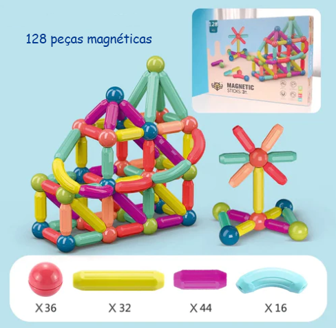 Blocos de Construção Magnéticos para crianças