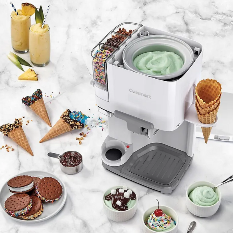 Máquina de Sorvete e Gelato Cuisinart 2.5 Litros + Brinde Livro com 60 Receitas de Gelato Italiano (QUEIMA DE ESTOQUE)