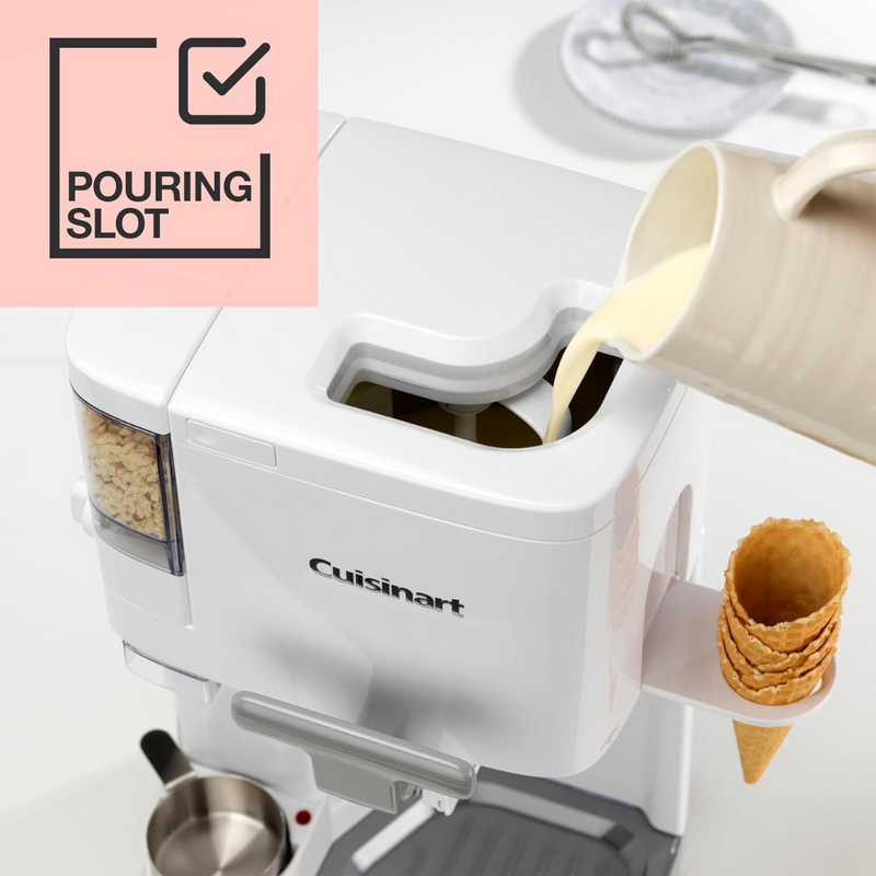 Máquina de Sorvete e Gelato Cuisinart 2.5 Litros + Brinde Livro com 60 Receitas de Gelato Italiano (QUEIMA DE ESTOQUE)