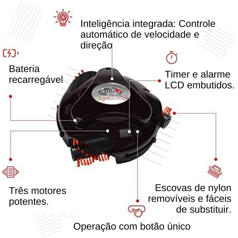 Grillbot PRO Limpa Grelha: Robô de Limpeza Inteligente para Churrasqueiras | Todos os Tamanhos