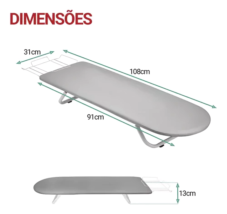PassaSmart™ - Tábua de Passar Dobrável e Prática