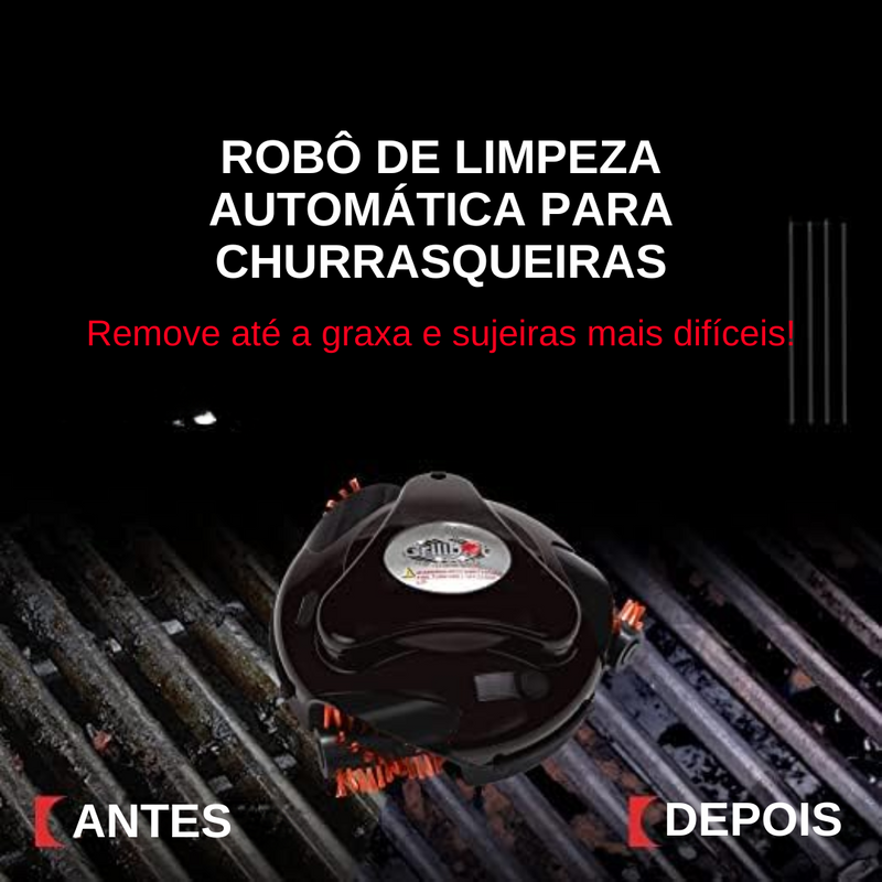 Grillbot PRO Limpa Grelha: Robô de Limpeza Inteligente para Churrasqueiras | Todos os Tamanhos