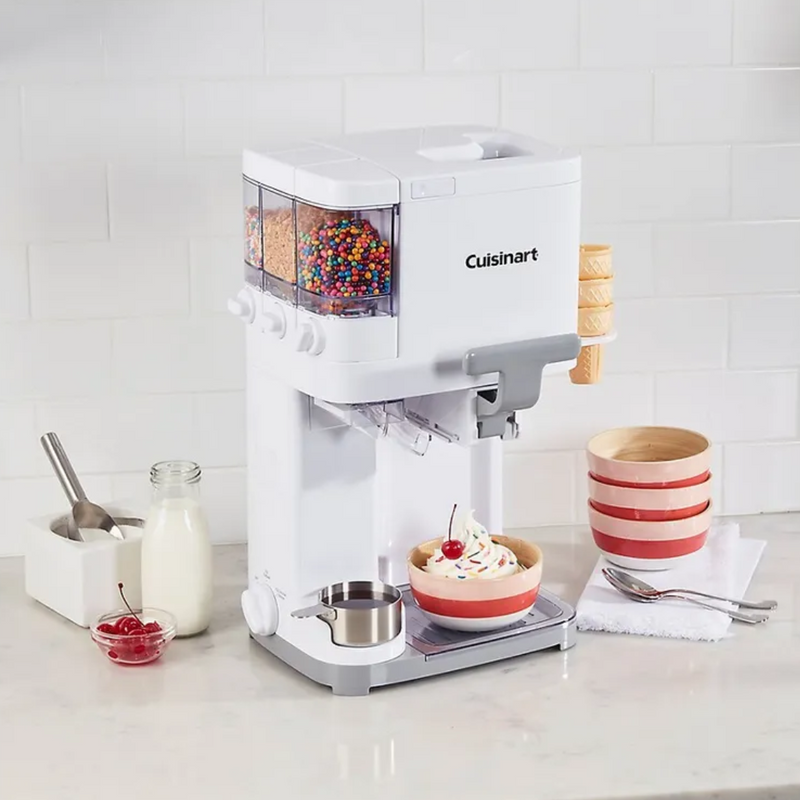 Máquina de Sorvete e Gelato Cuisinart 2.5 Litros + Brinde Livro com 60 Receitas de Gelato Italiano (QUEIMA DE ESTOQUE)