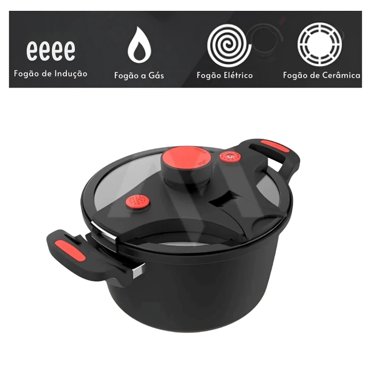 [Leve 2 Pague 1] CookPress Pro™ - Panela de Pressão Cerâmica Multifunções